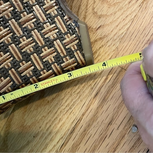 Rocket Dog wedge sandals metallic gold linen bow tie front, woven wedge heel 9.5 - Picture 11 of 12